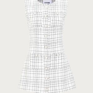 SAME Grace Dress in White Tweed